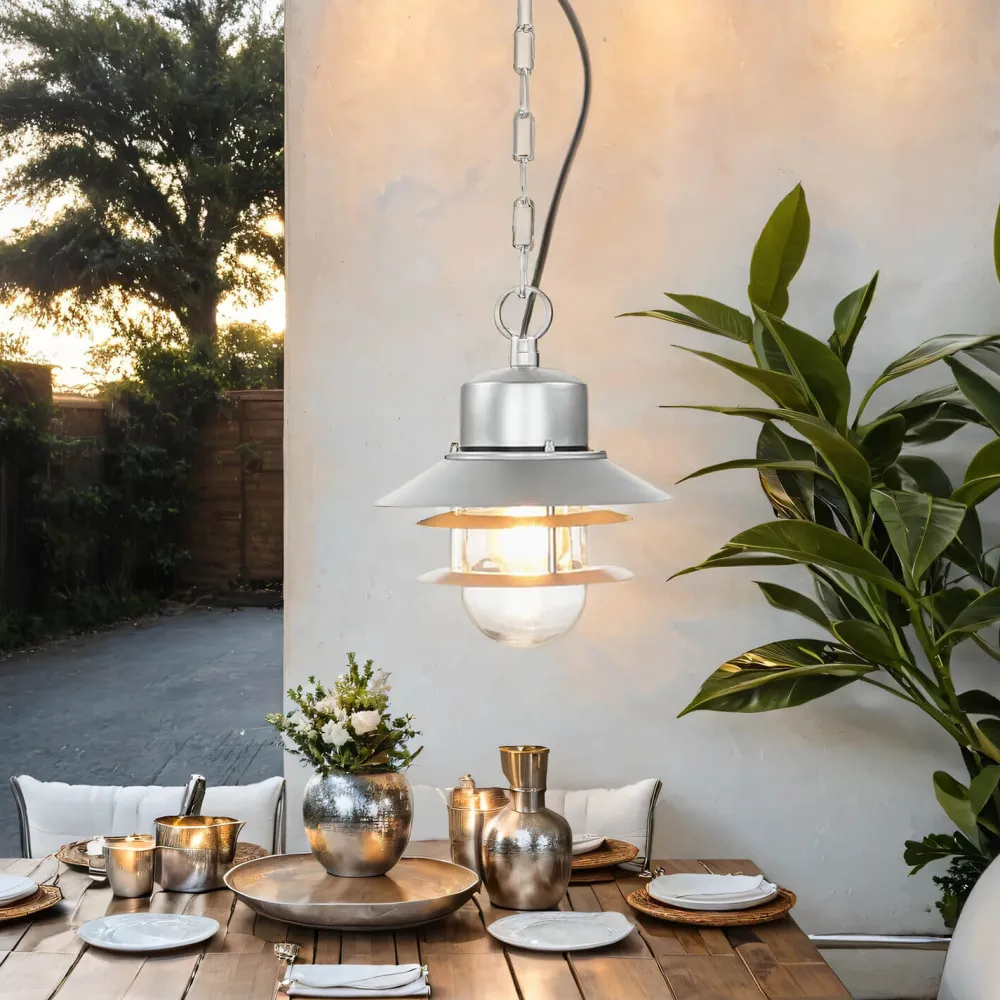 Elstead Außenlampe Edelstahl E27 IP44 in Silber Maritim* Metall Lampen|Rustikale Lampen