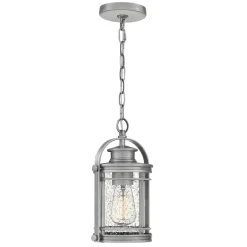 Elstead Außenlampe hängend Glas Alu E27 IP44 höhenverstellbar Maritim