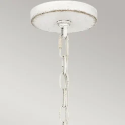 Elstead Außenlampe hängend Korbschirm E27 IP44 Ø 40,5 cm Weiß Antik* Metall Lampen|Rustikale Lampen