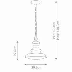 Elstead Außenlampe IP44 D: 30,5 cm E27 in Messing antik Vintage* Metall Lampen|Vintage Lampen