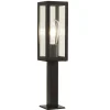 Searchlight Außenlampe IP44 E27 45 cm Schwarz Glas Edelstahl Modern* Metall Lampen|Wegeleuchten