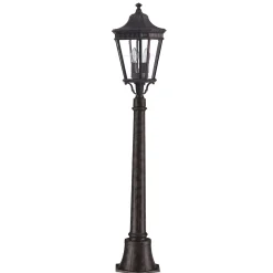 Best Elstead Außenlampe IP44 E14 110cm Glas Aluminium Rustikal