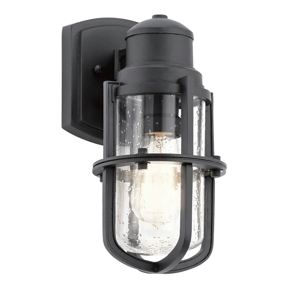 Elstead Außenlampe IP44 Schwarz E27 Maritim Wand LERA* Rustikale Lampen|Maritime Lampen