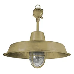 Andromeda Außenlampe Messing Glas D: 46 cm IP44 in E27 rund LITOS* Messinglampen|Maritime Lampen