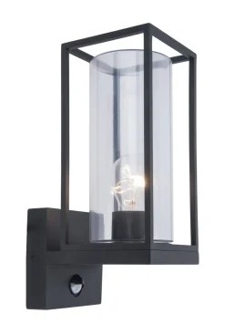 New Eco-Light Außenlampe mit Bewegungsmelder Anthrazit IP44 ELLAYINA