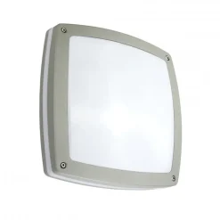 SU-MA Außenlampe MOLEN in Silber blendarm 2x E27 IP44* Außenwandleuchten|Moderne Außenleuchten