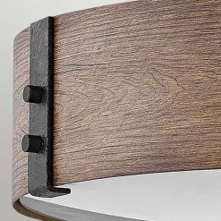 Sale Elstead Außenlampe rund D: 38,1 cm IP44 E14 in Holz Optik blendarm