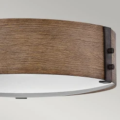 Sale Elstead Außenlampe rund D: 38,1 cm IP44 E14 in Holz Optik blendarm