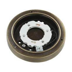 Lido Außenlampe Rund Messing Wand Haus Terrasse