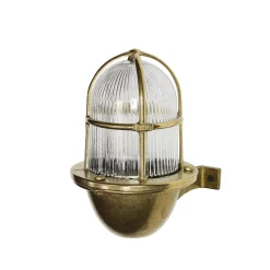 Lido Außenlampe SANTORIN echtes Messing Gitter Schirm