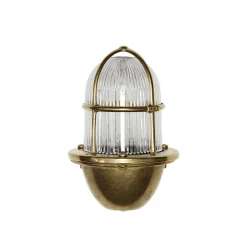 Lido Außenlampe SANTORIN echtes Messing Gitter Schirm