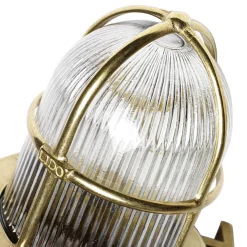 Lido Außenlampe SANTORIN echtes Messing Gitter Schirm