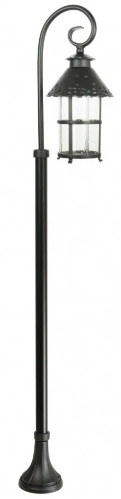 Discount SU-MA Außenlampe Schwarz 166 cm Glas Metall Rustikal elegant