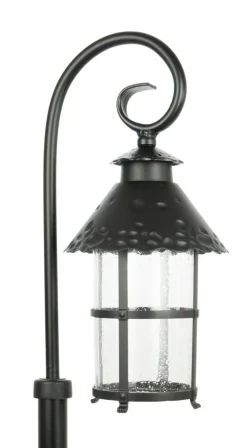 Discount SU-MA Außenlampe Schwarz 166 cm Glas Metall Rustikal elegant