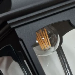 Elstead Außenlampe Schwarz IP44 E27 Glas Aluminium Rustikal* Rustikale Lampen|Vintage Lampen