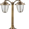 Discount Lido Außenlampe Stehend Messing Glas Maritim H:55cm