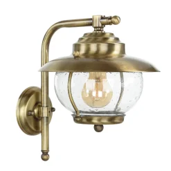 Lido Außenlampe Terrasse aus Messing in Antik PYRGOS* Rustikale Lampen|Metall Lampen