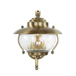 Lido Außenlampe Terrasse aus Messing in Antik PYRGOS* Rustikale Lampen|Metall Lampen