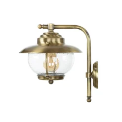 Lido Außenlampe Terrasse aus Messing in Antik PYRGOS* Rustikale Lampen|Metall Lampen