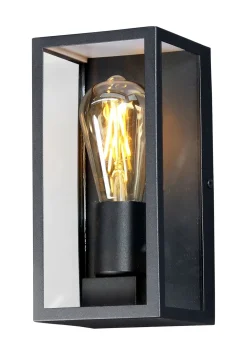 Eco-Light Außenlampe Vintage Aluminium Schwarz H:23,5 cm IP44 E27* Metall Lampen|Vintage Lampen