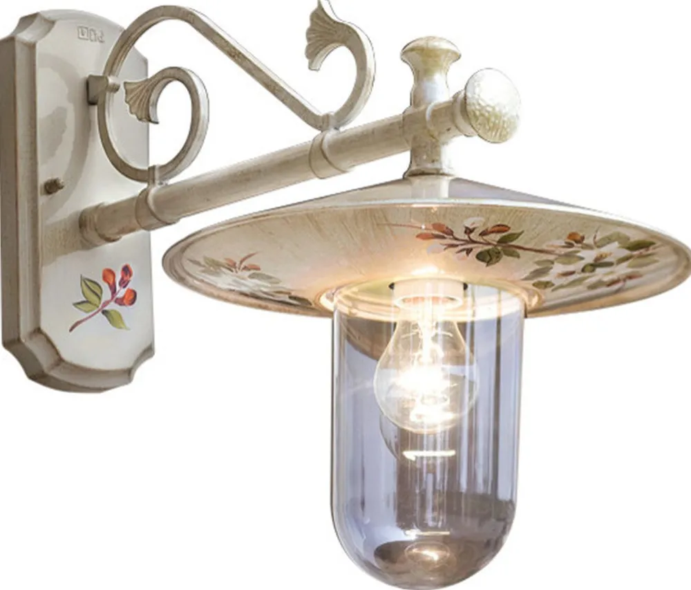 Online Ferroluce Außenlampe Wand Aluminium E27 IP44 H: 45 cm DIEGO