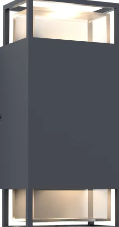 Eco-Light Außenlampe Wand Aluminium Up Down H: 23,5 cm IP54 GU10* Metall Lampen|Außenwandleuchten