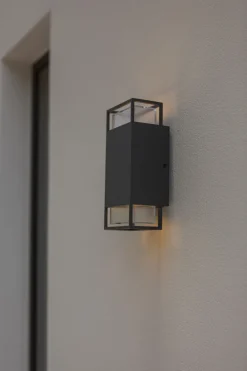 Eco-Light Außenlampe Wand Aluminium Up Down H: 23,5 cm IP54 GU10* Metall Lampen|Außenwandleuchten