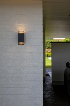 Eco-Light Außenlampe Wand Aluminium Up Down H: 23,5 cm IP54 GU10* Metall Lampen|Außenwandleuchten