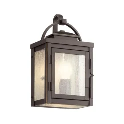 Elstead Außenlampe Wand Aluminium Glas IP44 H: 27,9 cm Vintage* Außenwandleuchten|Gartenlaternen