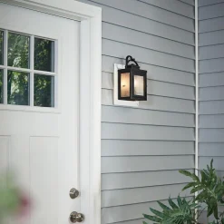 Elstead Außenlampe Wand Aluminium Glas IP44 H: 27,9 cm Vintage* Außenwandleuchten|Gartenlaternen