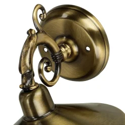 Online Lido Außenlampe Wand aus Messing Antik mit Glasschirm