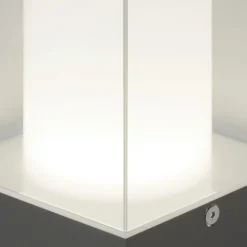 Discount Searchlight Außenlampe Wand Bewegungsmelder IP44 Grau Weiß eckig E27