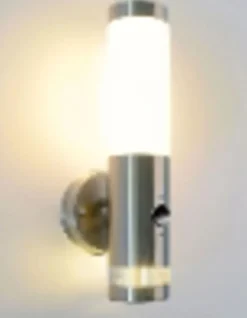 Outlet Easylight Außenlampe Wand Bewegungssensor mit Schalter Edelstahl