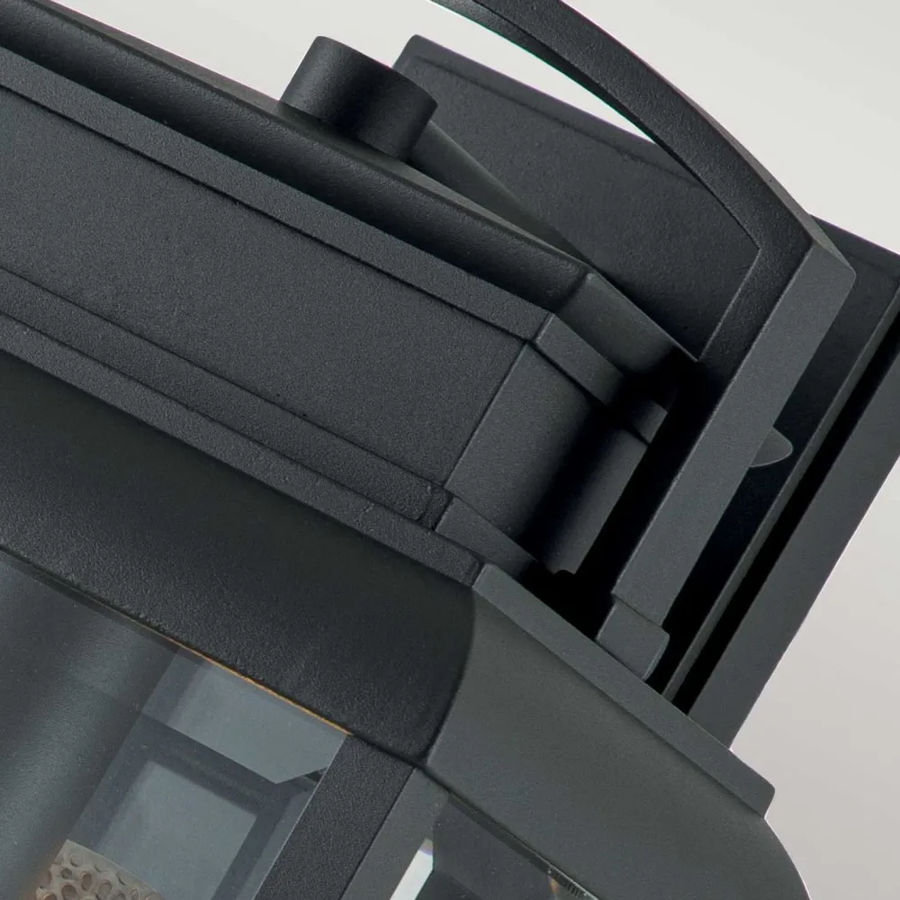 Elstead Außenlampe Wand E27 IP44 45,7 cm hoch Glas Aluminium* Metall Lampen|Vintage Lampen