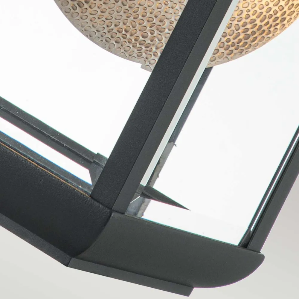 Elstead Außenlampe Wand E27 IP44 45,7 cm hoch Glas Aluminium* Metall Lampen|Vintage Lampen