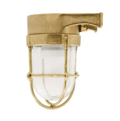 Andromeda Außenlampe Wand Echt-Messing Glas H: 16,5 cm IP64 E27* Außenwandleuchten|Gartenlaternen