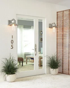 Elstead Außenlampe Wand IP44 E27 Glas Maritim Terrasse Haus* Außenleuchten Antik|Außenwandleuchten