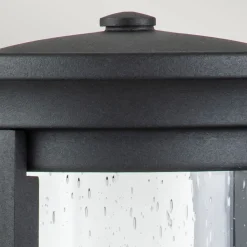 Elstead Außenlampe Wand IP44 E27 Schwarz Metall Regenglas MERYL* Rustikale Lampen|Vintage Lampen