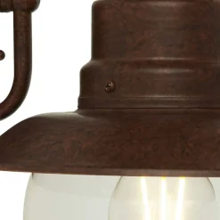 Searchlight Außenlampe Wand IP44 H: 27 cm E27 Braun Glas Metall Maritim* Vintage Lampen|Maritime Lampen