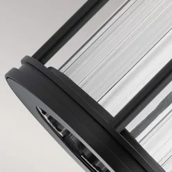 Outlet Elstead Außenlampe Wand IP44 H: 29 cm Glas Aluminium Schwarz