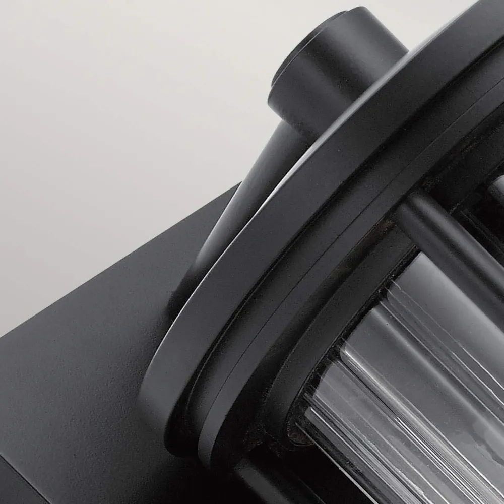 Outlet Elstead Außenlampe Wand IP44 H: 29 cm Glas Aluminium Schwarz