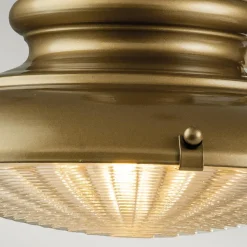 Clearance Elstead Außenlampe Wand IP44 in Messing antik E27 Glas Aluminium