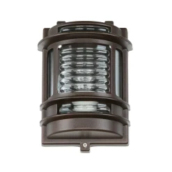 New Lido Außenlampe Wand IP64 Messing Glas E27 H: 22 cm GRACIA