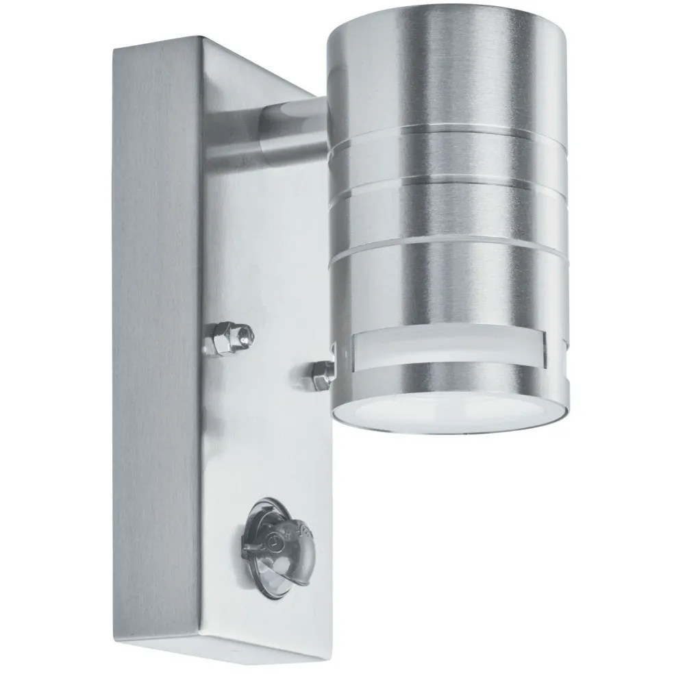 Discount Searchlight Außenlampe Wand IP44 mit Bewegungsmelder GU10 Stahl