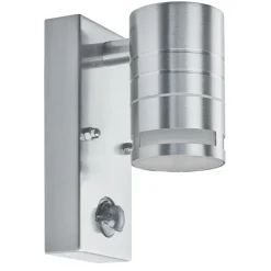 Discount Searchlight Außenlampe Wand IP44 mit Bewegungsmelder GU10 Stahl