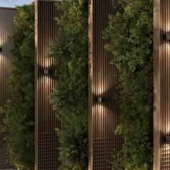 Best Maytoni Außenlampe Wand LED Aluminium Glas Up Down 11 cm breit