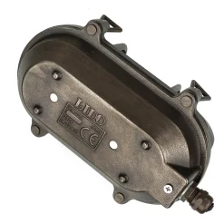 Clearance Lido Außenlampe Wand Maritim Messing Riffelglas Schwarz antik