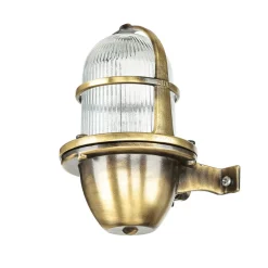 Lido Außenlampe Wand Mesisng Glas massiv rostfrei* Rustikale Lampen|Metall Lampen