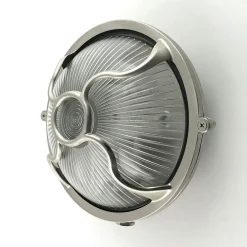 Sale Andromeda Außenlampe Wand Messing Glas E27 IP64 rund D: 17,5 cm