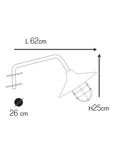 Andromeda Außenlampe Wand Messing massiv Glas 26 cm breit IP44* Außenwandleuchten|Gartenlaternen